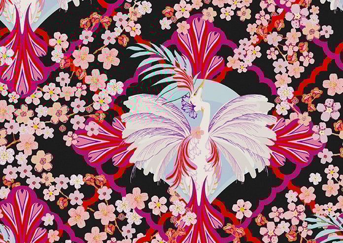 Faded Glamour, Fairground Black - Motorised Roman Blind - Image 7